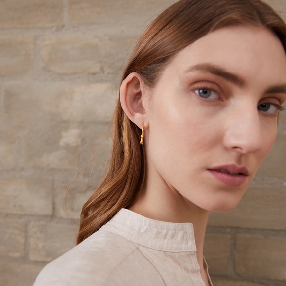 MARIA BLACK Gold Tula Broken Infinity Hoop Earring - Picture 10 of 16